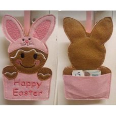 Ginger Easter Bunny Gift Pocket