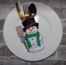 Snowman Cutlery Pocket
