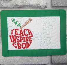 Teach Inspire Mug Rug