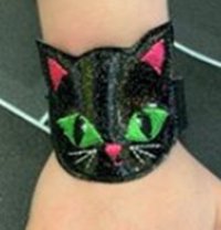 Black Cat Light Up Wrist Strap