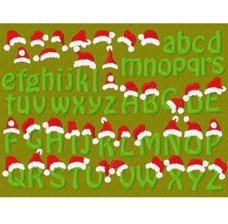 Santa Hat Letters