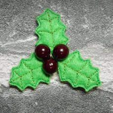 Holly Sprig Brooch Pin