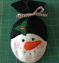 Snowman Face Treat Bag