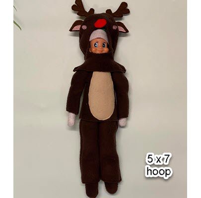 Elf Reindeer Costume 5x7