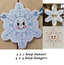 Snowflake Hangers and Banner