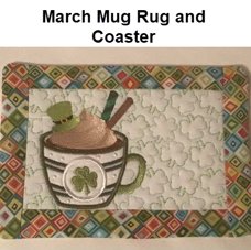 March Mug Rug and Coaster