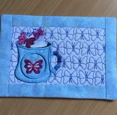 April Mug Rug and Coaster