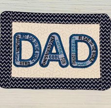 Dad Mug Rug and Applique Wordart