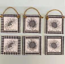 Sunflower Sketch Sachet Coaster