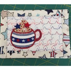 July Mug Rug and Coaster