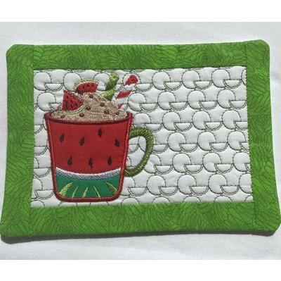 August Mug Rug and Coaster