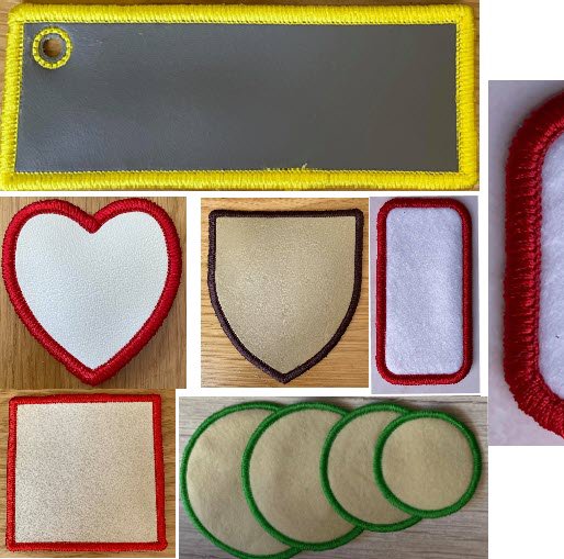Bland Bound Edge patches/badges