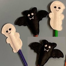 Halloween Bat & Ghost Pencil Toppers