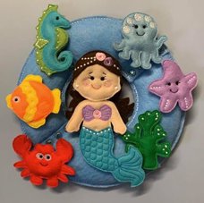 Mermaid and Sea Pals Wreath