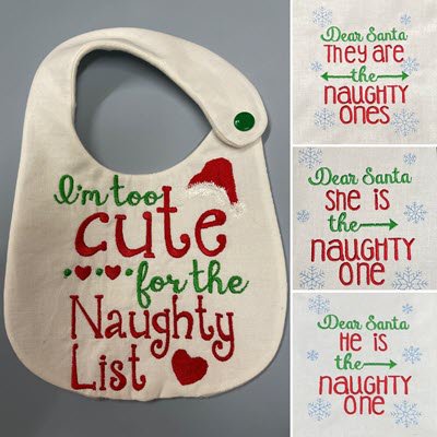 Christmas Sayings for Bibs and T-Shirts