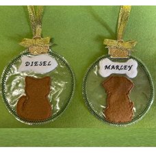 Cat and Dog Clear Baubles