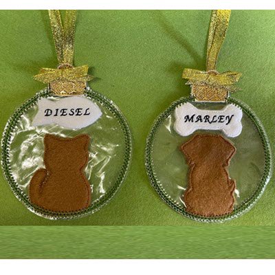 Cat and Dog Clear Baubles