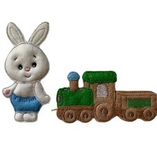 Bunny and Train Hanger