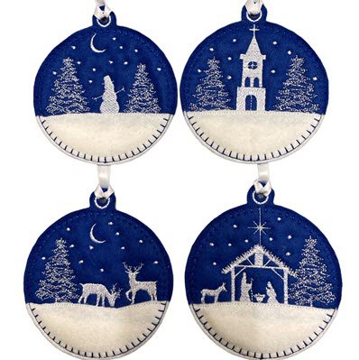 Night Sky Baubles 2 Set of 4