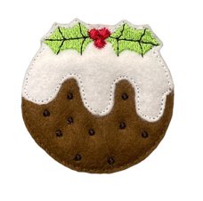 Christmas Pudding Brooch Pin