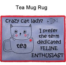 Cat and Dog Mug Rug