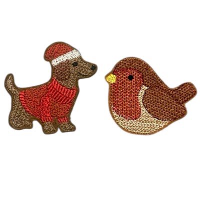 Knit Stitch Robin and Dachshund