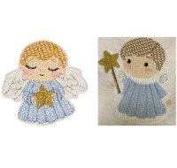 Knit Stitch Angel Brooches