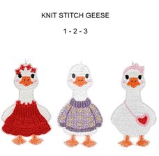 Knit Stitch Geese 1, 2 & 3