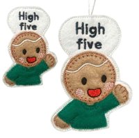 Ginger HIGH FIVE Hanger and Badge