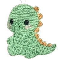 Knit Stitch Baby Dino Hanger