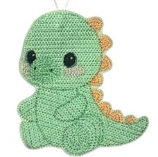 Knit Stitch Baby Dino Hanger