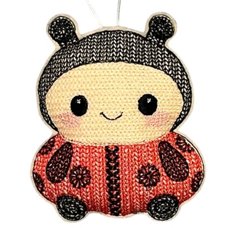 Knit Stitch Lady Bug Hanger